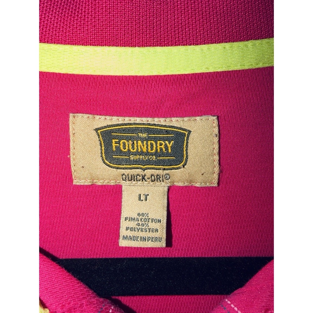 Lot: 5 Foundry Supply Co Mens (Pink Red Blue Purple Yellow) S/S Polo Golf Casual - Picture 8 of 16